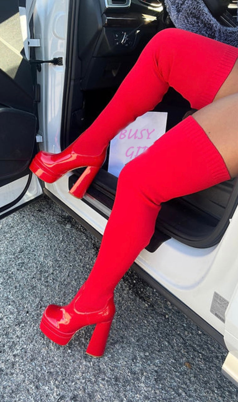 Heartless Stretch Thigh High Boots