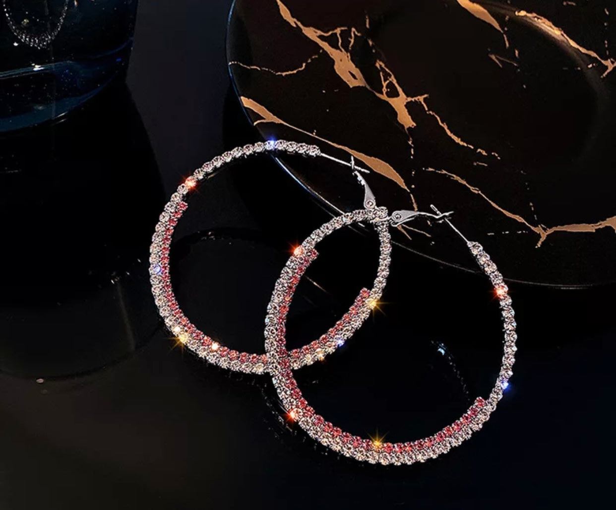 Round Diamond Stone Earrings