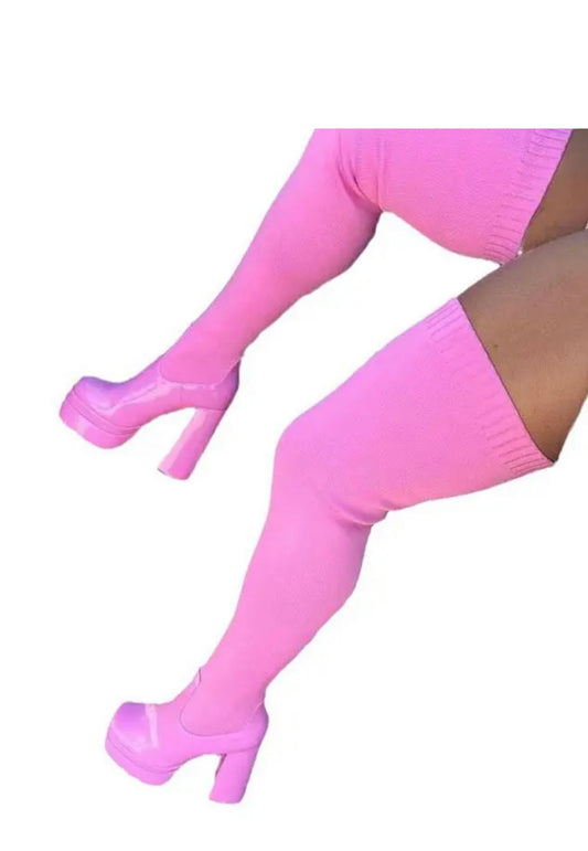 Heartless Stretch Thigh High Boots